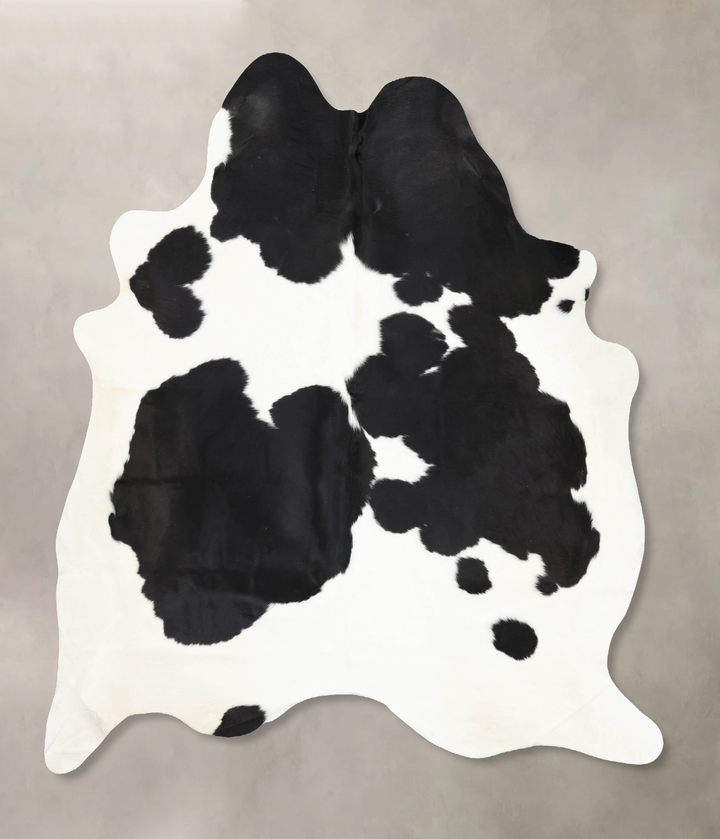 Black and White XX-Large Brazilian Cowhide Rug 8'1"H x 7'4"W #B13854 by Hudson Hides