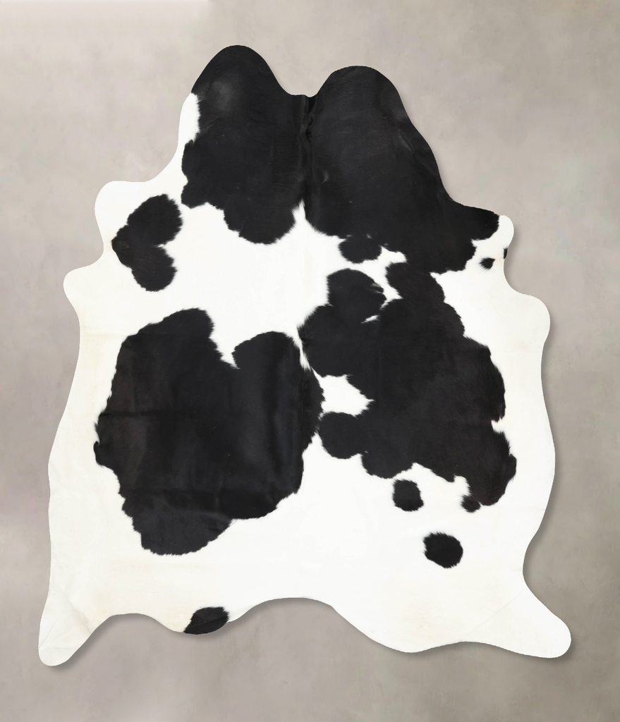 Black and White XX-Large Brazilian Cowhide Rug 8'1"H x 7'4"W #B13854 by Hudson Hides