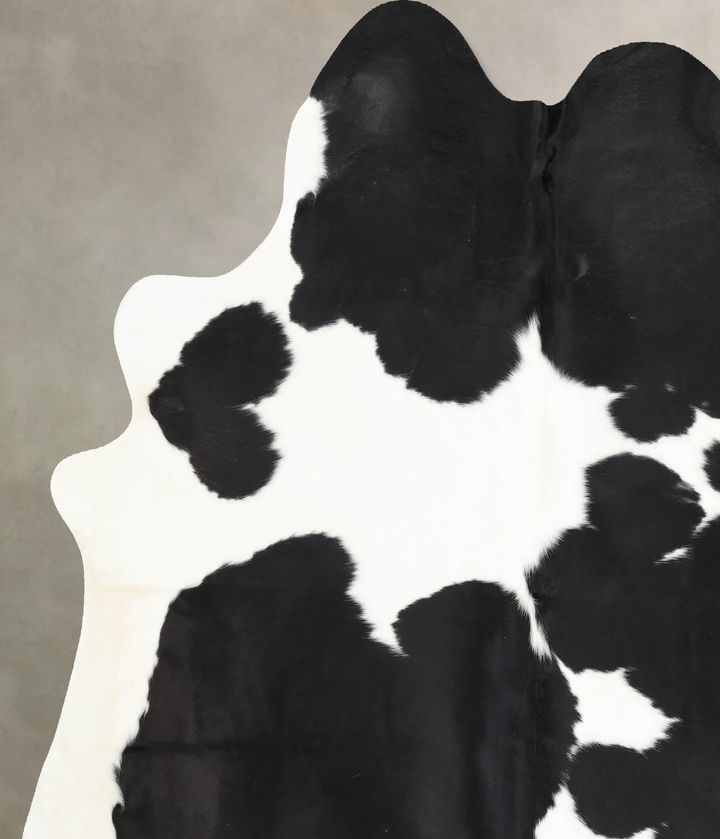 Black and White XX-Large Brazilian Cowhide Rug 8'1"H x 7'4"W #B13854 by Hudson Hides