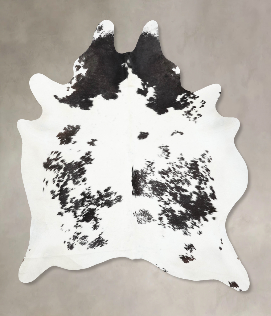 Black and White XX-Large Brazilian Cowhide Rug 8'8"H x 6'6"W #B13855 by Hudson Hides