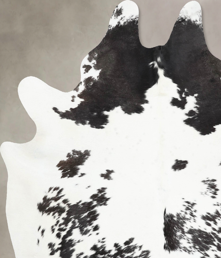 Black and White XX-Large Brazilian Cowhide Rug 8'8"H x 6'6"W #B13855 by Hudson Hides