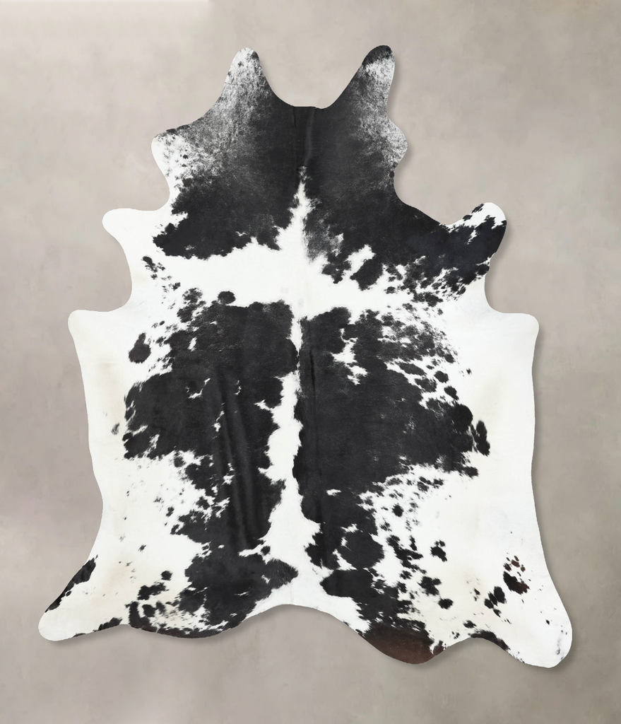 Black and White XX-Large Brazilian Cowhide Rug 8'4"H x 7'0"W #B13857 by Hudson Hides