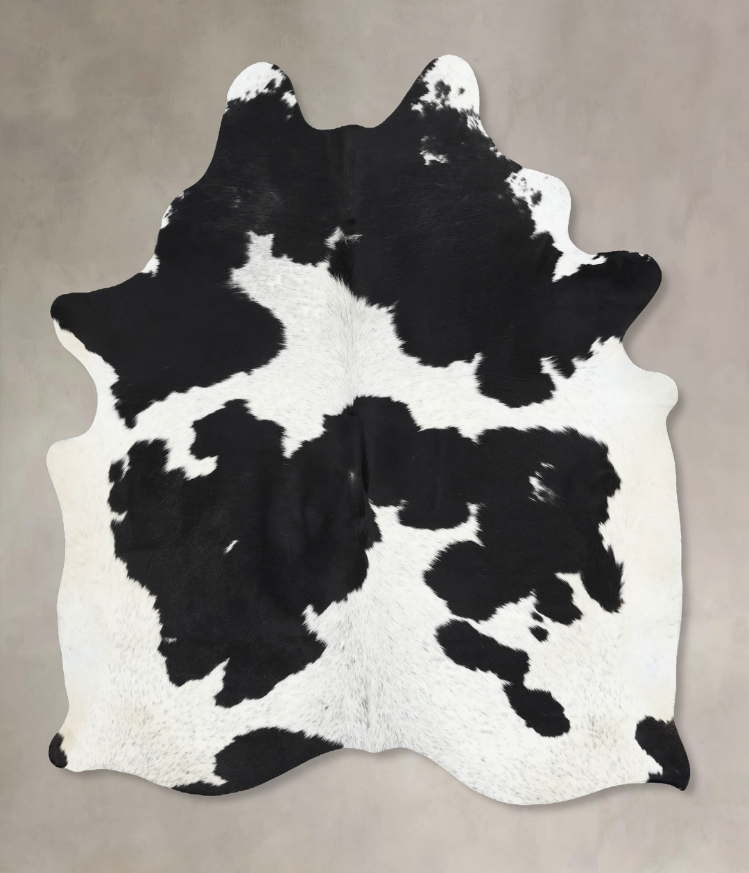 Black and White X-Large Brazilian Cowhide Rug 7'3"H x 6'0"W #B13858 by