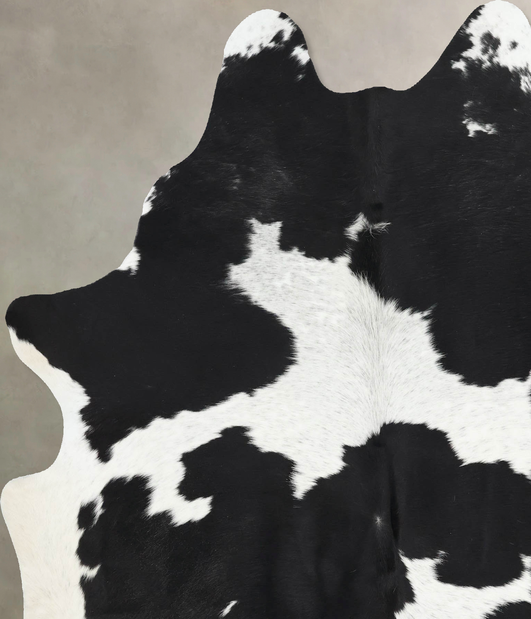 Black and White X-Large Brazilian Cowhide Rug 7'3"H x 6'0"W #B13858 by