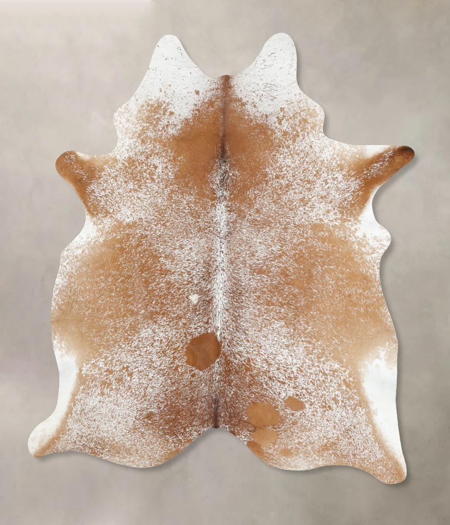 Salt and Pepper Brown X-Large Brazilian Cowhide Rug 8'0"H x 6'2"W #B13862 by Hudson Hides