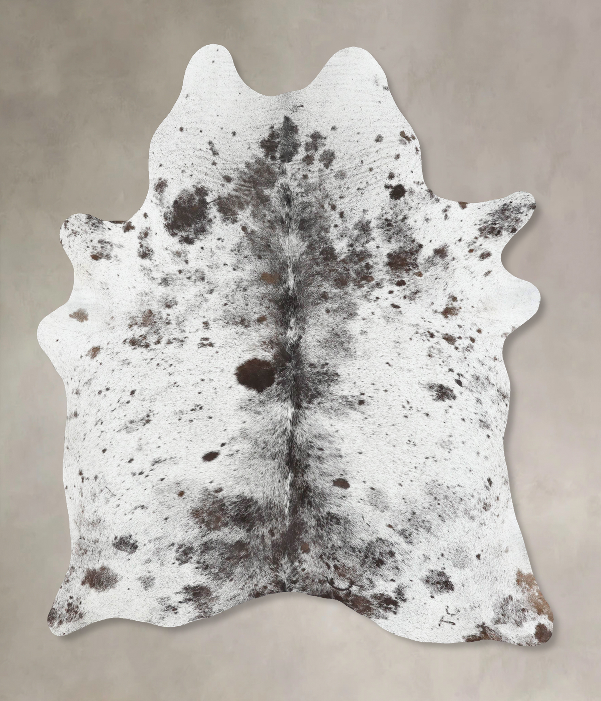 Salt and Pepper Black Cowhide Rug #B13864