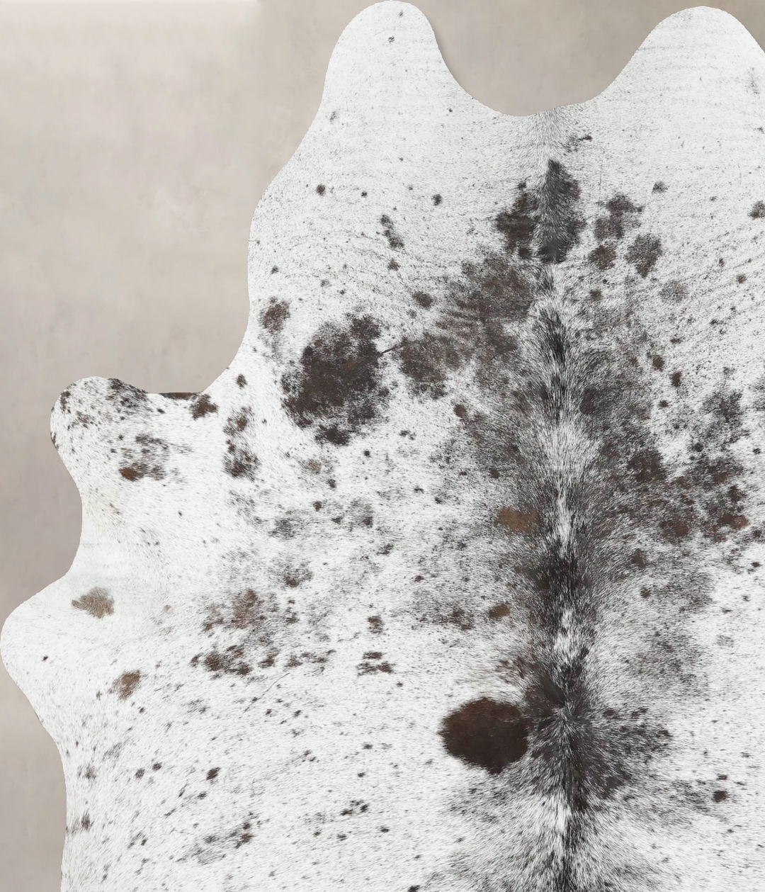 Salt and Pepper Black X-Large Brazilian Cowhide Rug 7'5"H x 6'0"W #B13