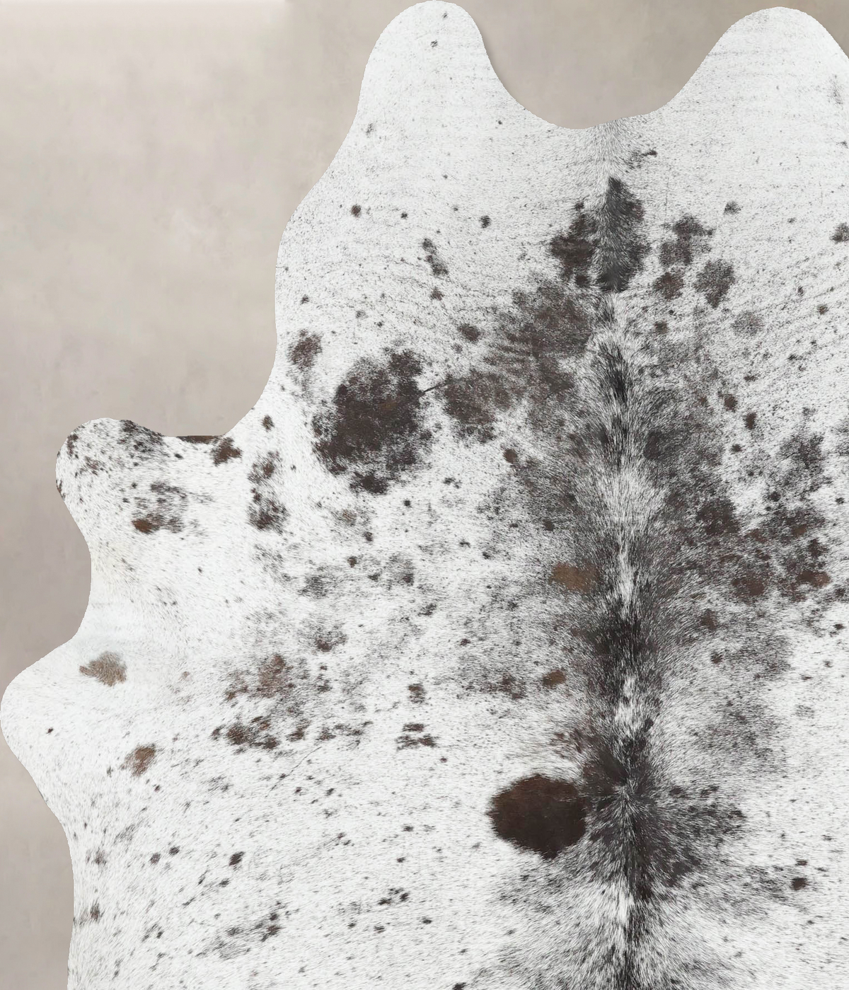Salt and Pepper Black Cowhide Rug #B13864