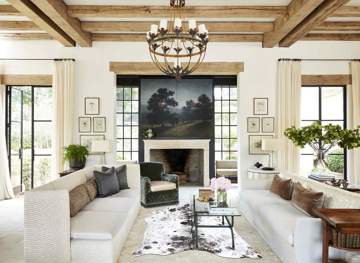 Salt and Pepper Black X-Large Brazilian Cowhide Rug 7'5"H x 6'0"W #B13864 by Hudson Hides