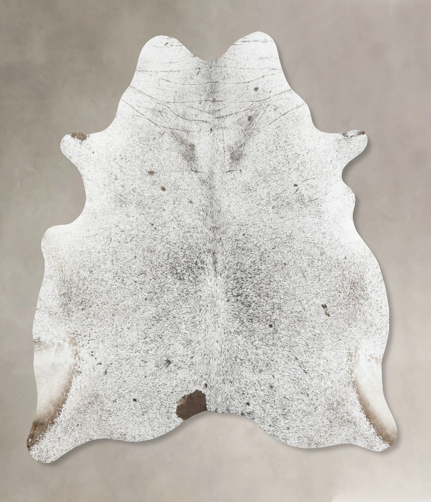 Salt and Pepper Black X-Large Brazilian Cowhide Rug 7'5"H x 6'8"W #B13866 by Hudson Hides