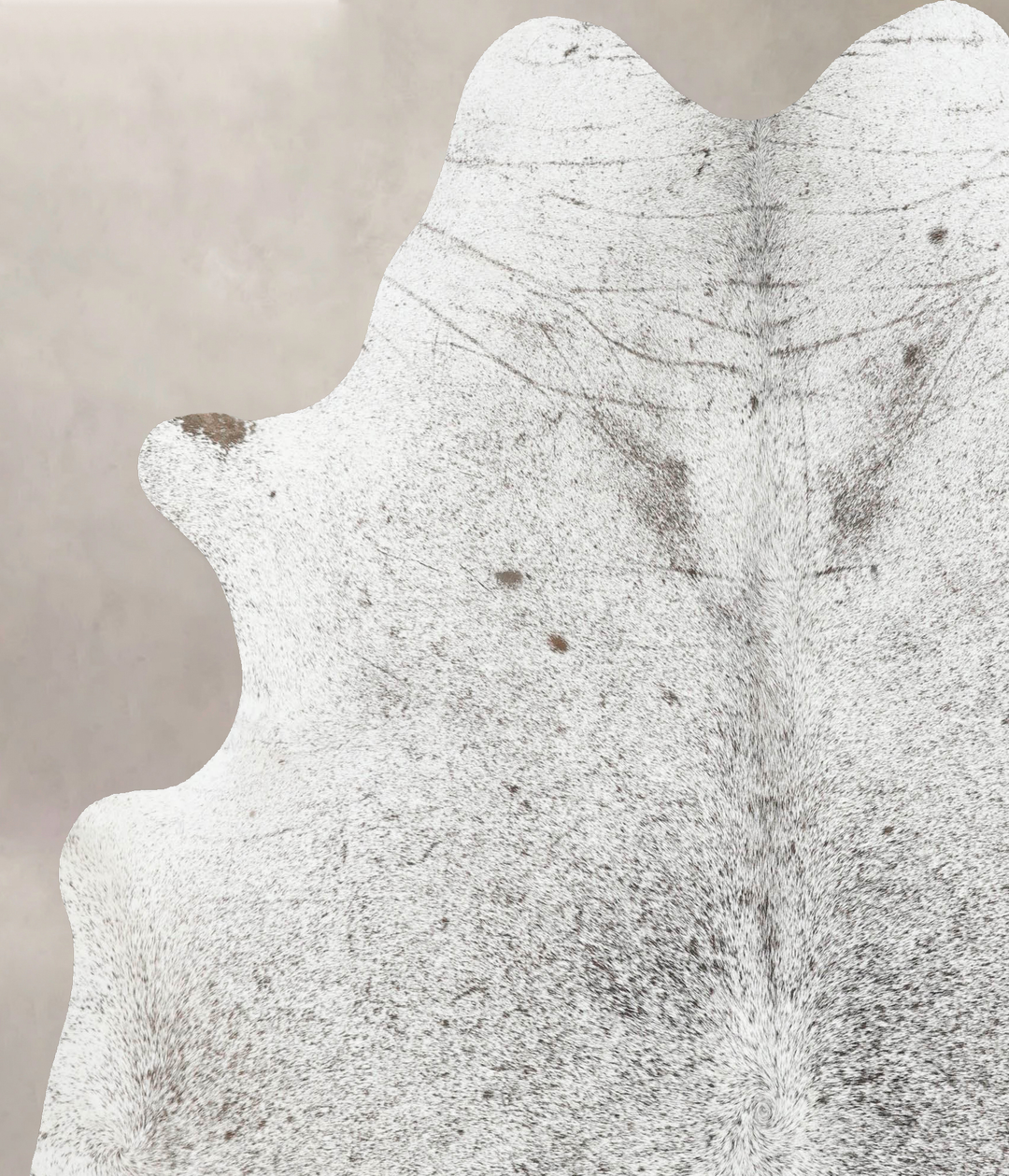 Salt and Pepper Black X-Large Brazilian Cowhide Rug 7'5"H x 6'8"W #B13