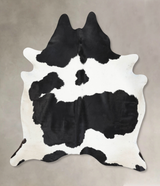 Black and White XX-Large Brazilian Cowhide Rug 8'9"H x 7'0"W #B13871 by Hudson Hides