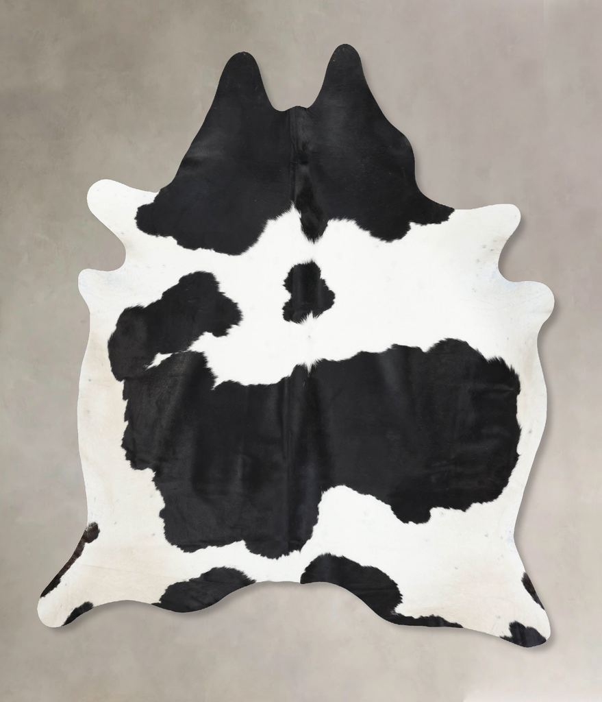 Black and White XX-Large Brazilian Cowhide Rug 8'9"H x 7'0"W #B13871 by Hudson Hides