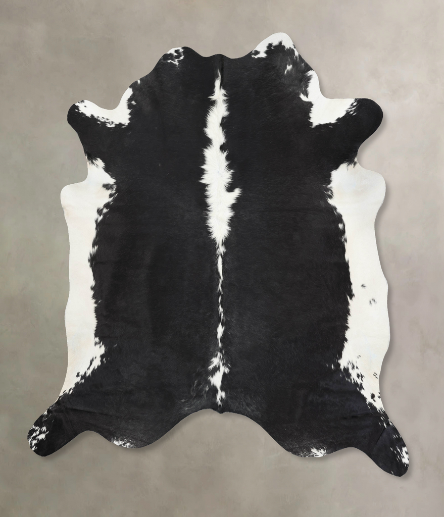Black and White XX-Large Brazilian Cowhide Rug 8'3"H x 7'1"W #B13872 by Hudson Hides