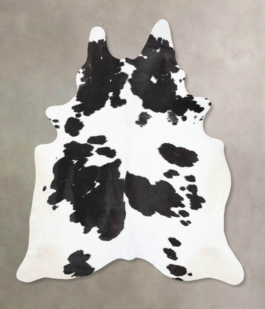 Black and White XX-Large Brazilian Cowhide Rug 8'5"H x 6'4"W #B13874 by Hudson Hides