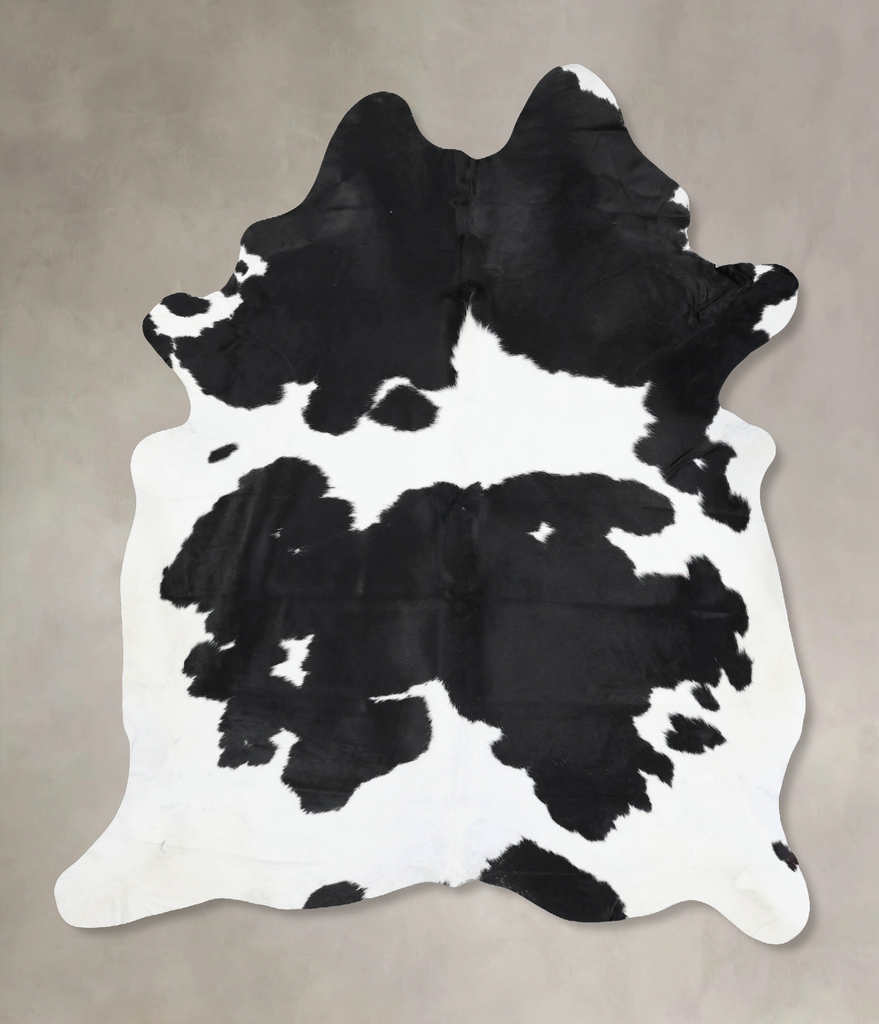 Black and White XX-Large Brazilian Cowhide Rug 9'0"H x 6'9"W #B13879 by Hudson Hides