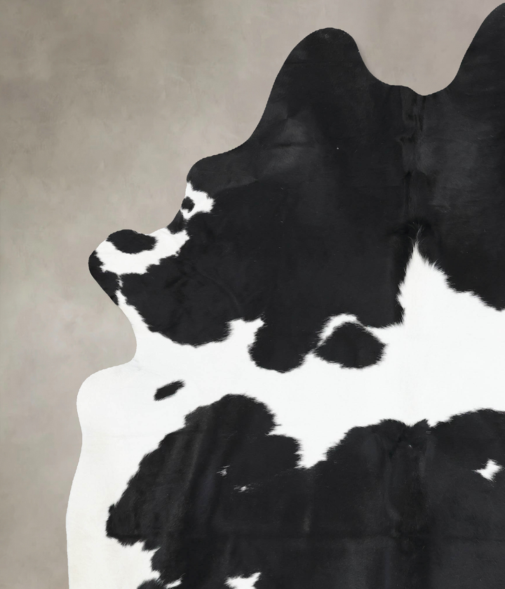 Black and White XX-Large Brazilian Cowhide Rug 9'0"H x 6'9"W #B13879 by Hudson Hides