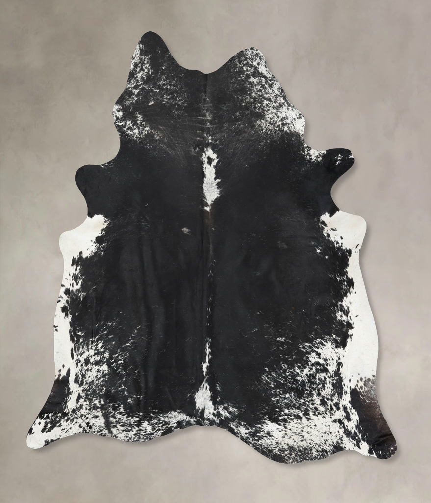 Black and White XX-Large Brazilian Cowhide Rug 8'4"H x 7'0"W #B13880 by Hudson Hides