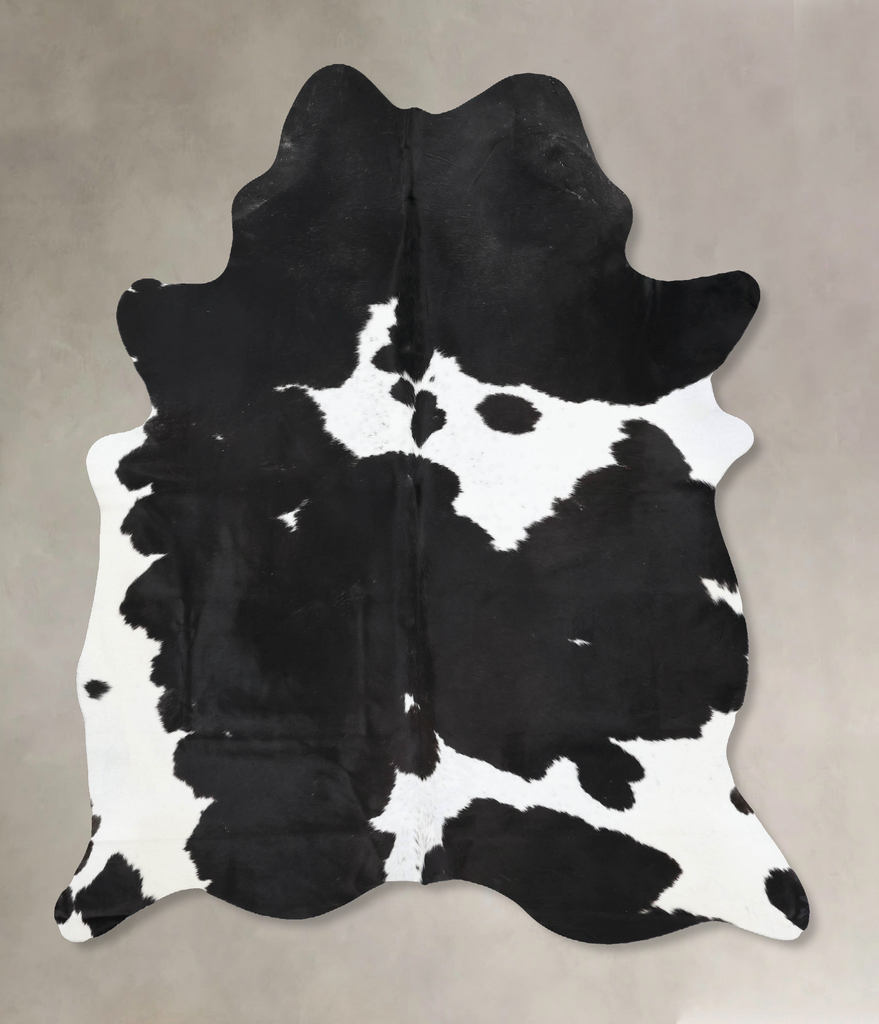 Black and White XX-Large Brazilian Cowhide Rug 7'10"H x 6'5"W #B13881 by Hudson Hides