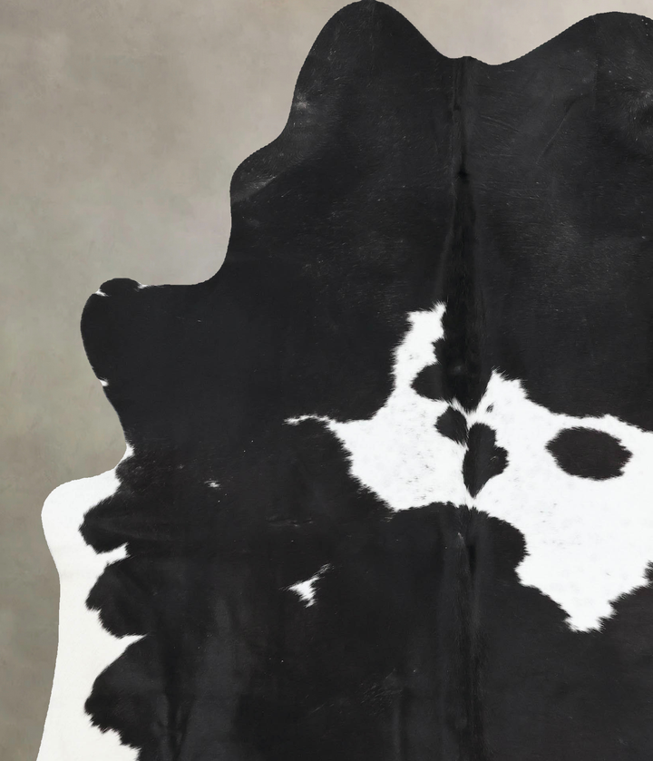 Black and White XX-Large Brazilian Cowhide Rug 7'10"H x 6'5"W #B13881 by Hudson Hides