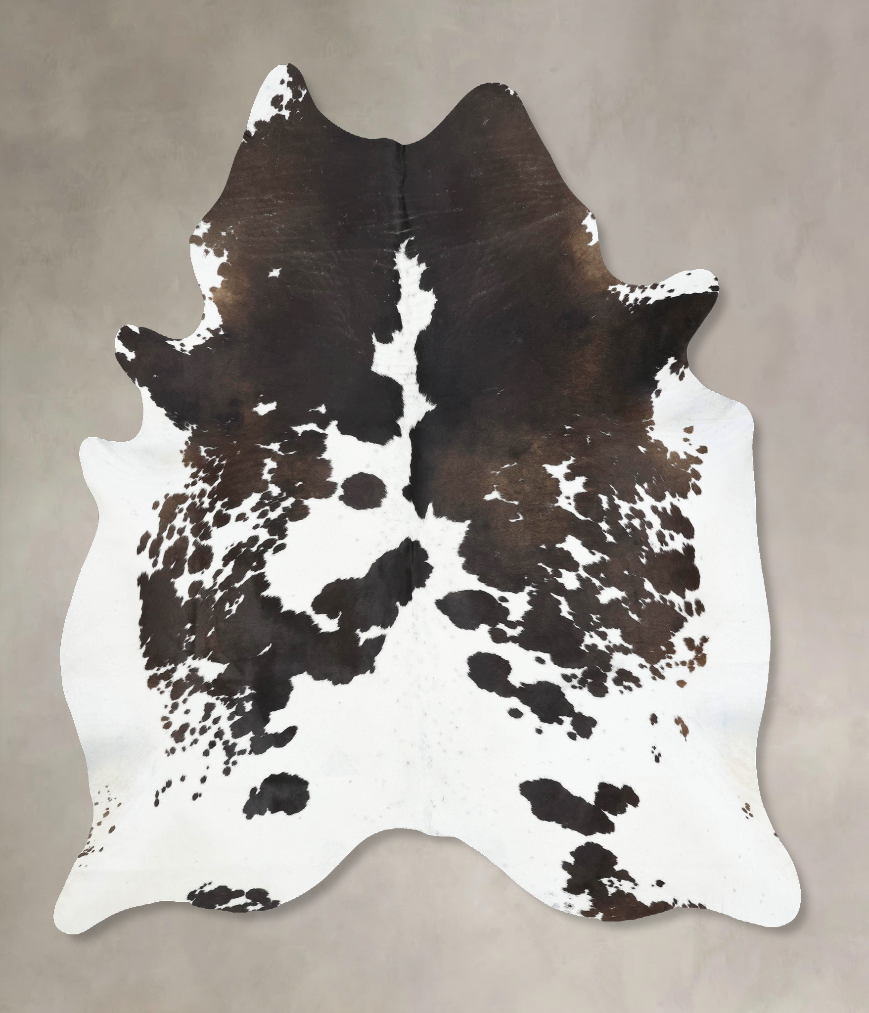 Chocolate and White Cowhide Rug #B13882