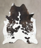 Chocolate and White XX-Large Brazilian Cowhide Rug 7'7