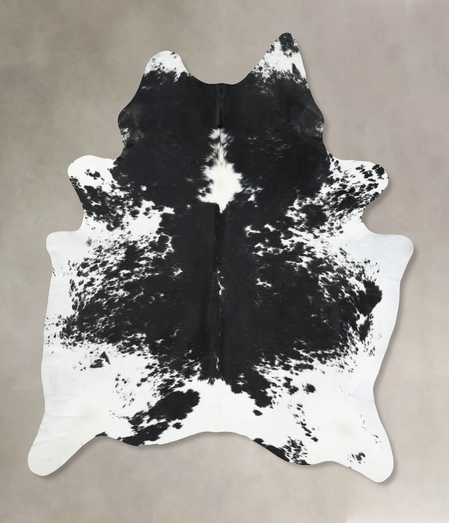 Black and White XX-Large Brazilian Cowhide Rug 8'7"H x 7'1"W #B13883 by Hudson Hides