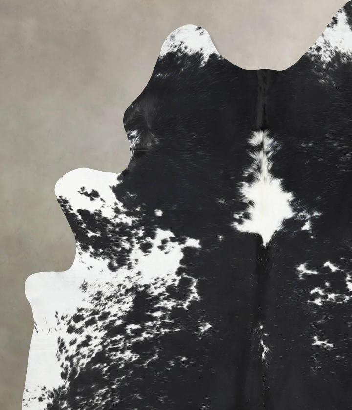 Black and White XX-Large Brazilian Cowhide Rug 8'7"H x 7'1"W #B13883 by Hudson Hides