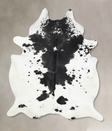 Black and White XX-Large Brazilian Cowhide Rug 8'9"H x 6'7"W #B13884 by Hudson Hides