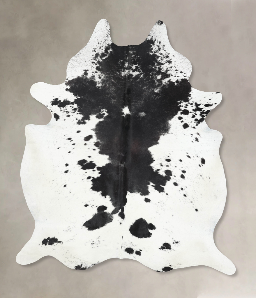 Black and White XX-Large Brazilian Cowhide Rug 8'9"H x 6'7"W #B13884 by Hudson Hides