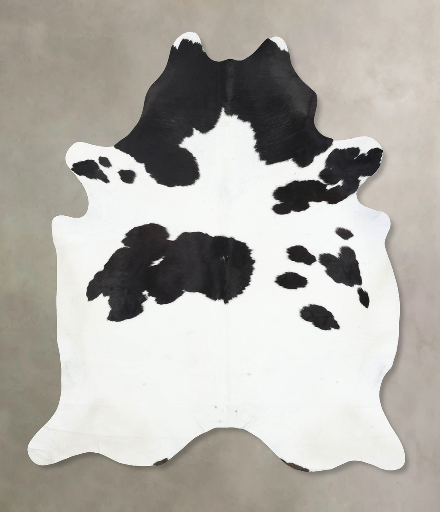 Black and White XX-Large Brazilian Cowhide Rug 8'4"H x 6'8"W #B13885 by Hudson Hides
