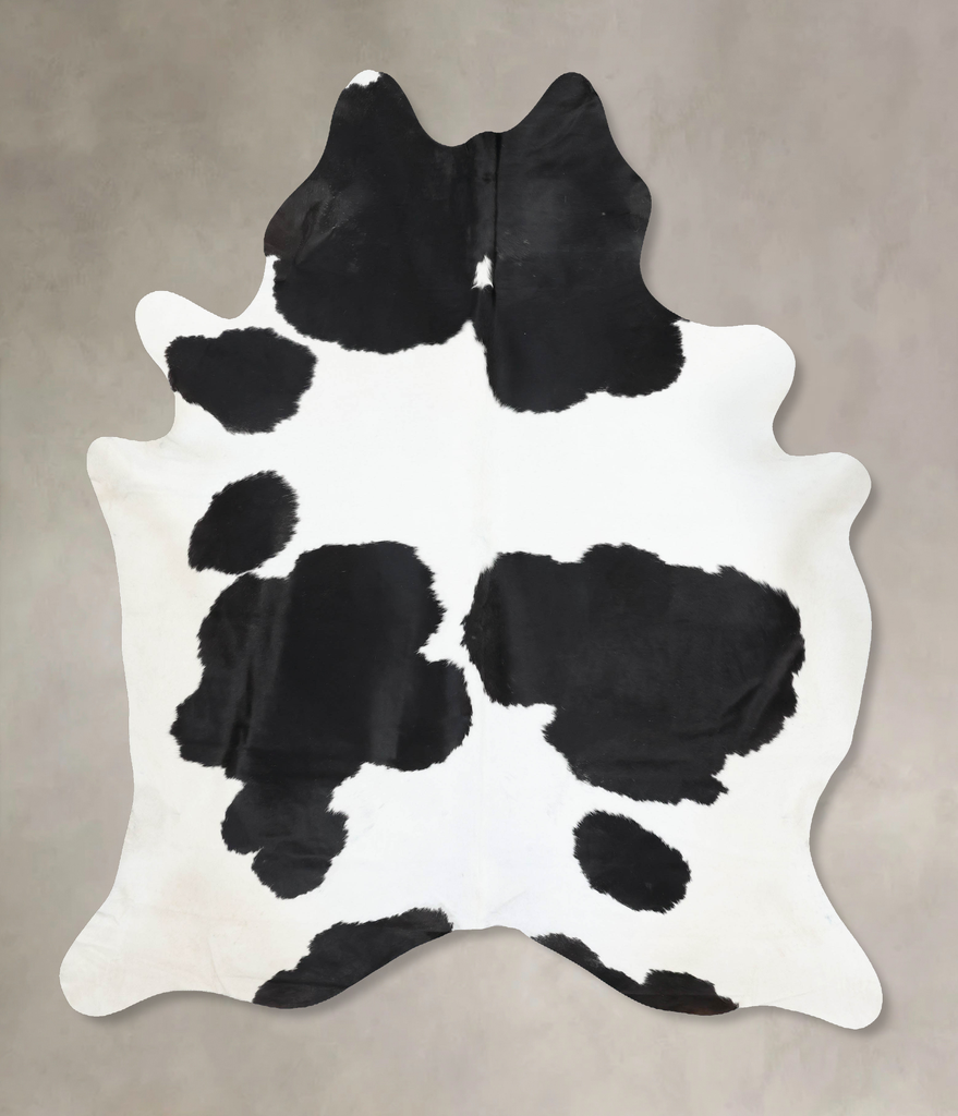 Black and White XX-Large Brazilian Cowhide Rug 8'9"H x 7'0"W #B13886 by Hudson Hides