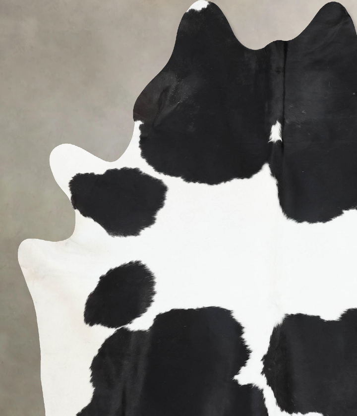 Black and White XX-Large Brazilian Cowhide Rug 8'9"H x 7'0"W #B13886 by Hudson Hides