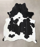 Black and White XX-Large Brazilian Cowhide Rug 7'11"H x 7'2"W #B13887 by Hudson Hides