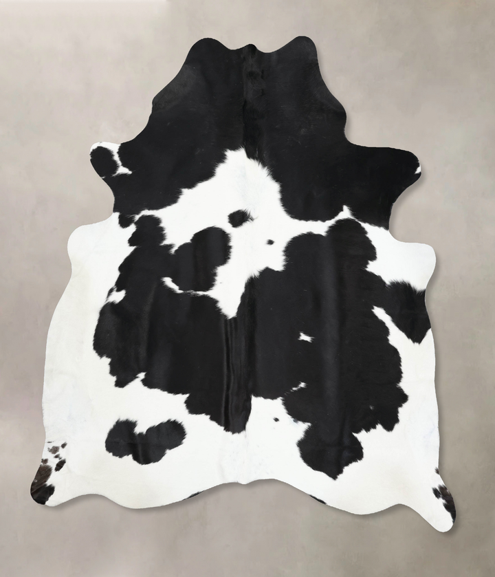 Black and White XX-Large Brazilian Cowhide Rug 7'11"H x 7'2"W #B13887 by Hudson Hides