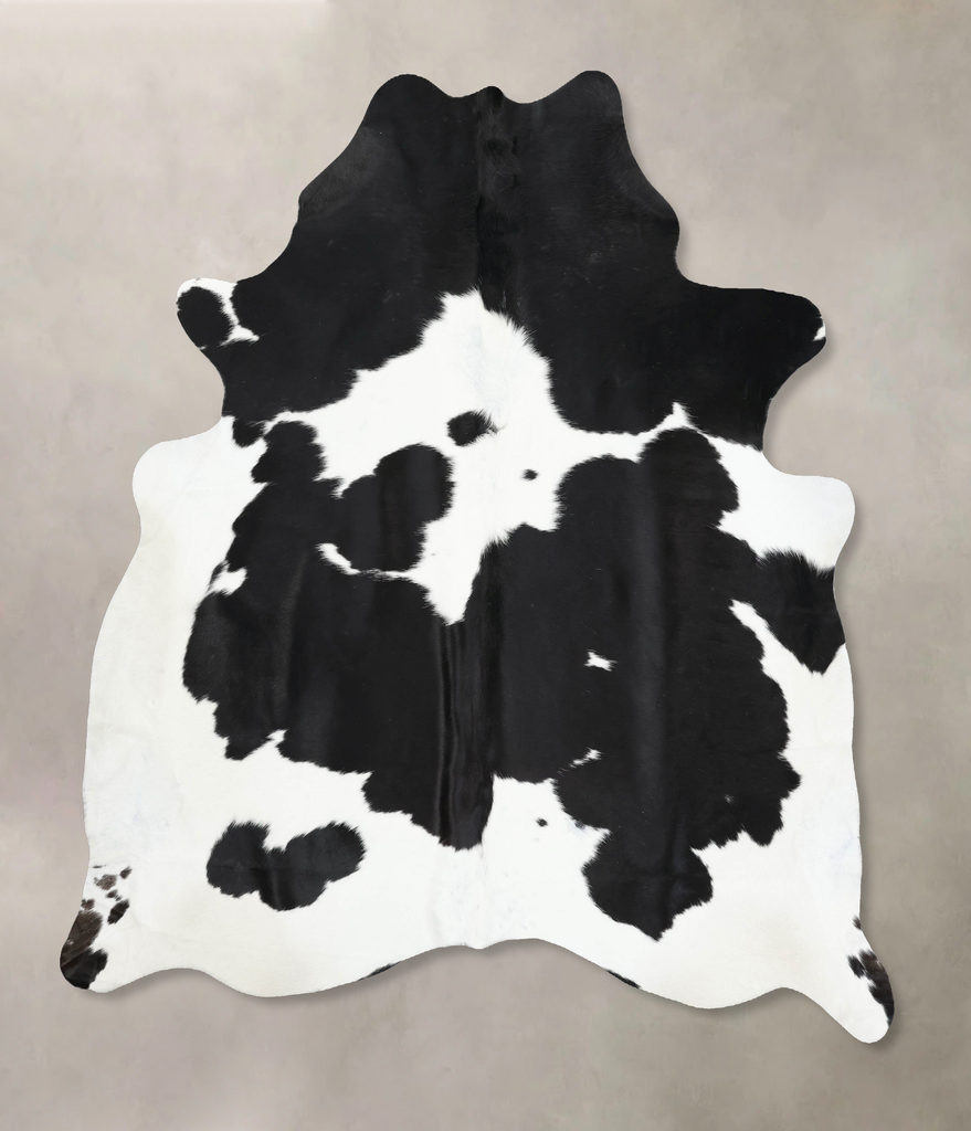 Black and White XX-Large Brazilian Cowhide Rug 7'11"H x 7'2"W #B13887 by Hudson Hides