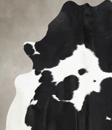 Black and White XX-Large Brazilian Cowhide Rug 7'11"H x 7'2"W #B13887 by Hudson Hides
