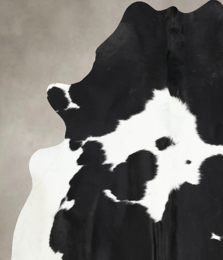 Black and White XX-Large Brazilian Cowhide Rug 7'11"H x 7'2"W #B13887 by Hudson Hides