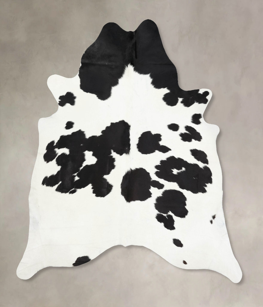 Black and White XX-Large Brazilian Cowhide Rug 8'7"H x 7'4"W #B13888 by Hudson Hides