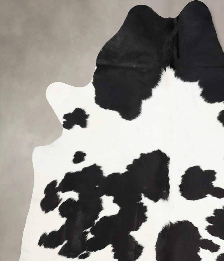 Black and White XX-Large Brazilian Cowhide Rug 8'7"H x 7'4"W #B13888 by Hudson Hides