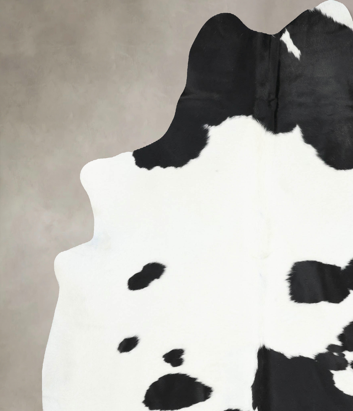 Black and White XX-Large Brazilian Cowhide Rug 8'0"H x 6'11"W #B13889 by Hudson Hides