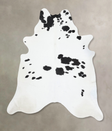 Black and White XX-Large Brazilian Cowhide Rug 8'11"H x 7'4"W #B13890 by Hudson Hides