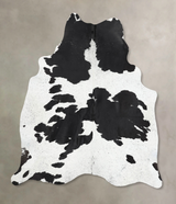 Black and White XX-Large Brazilian Cowhide Rug 7'11"H x 6'6"W #B13893 by Hudson Hides