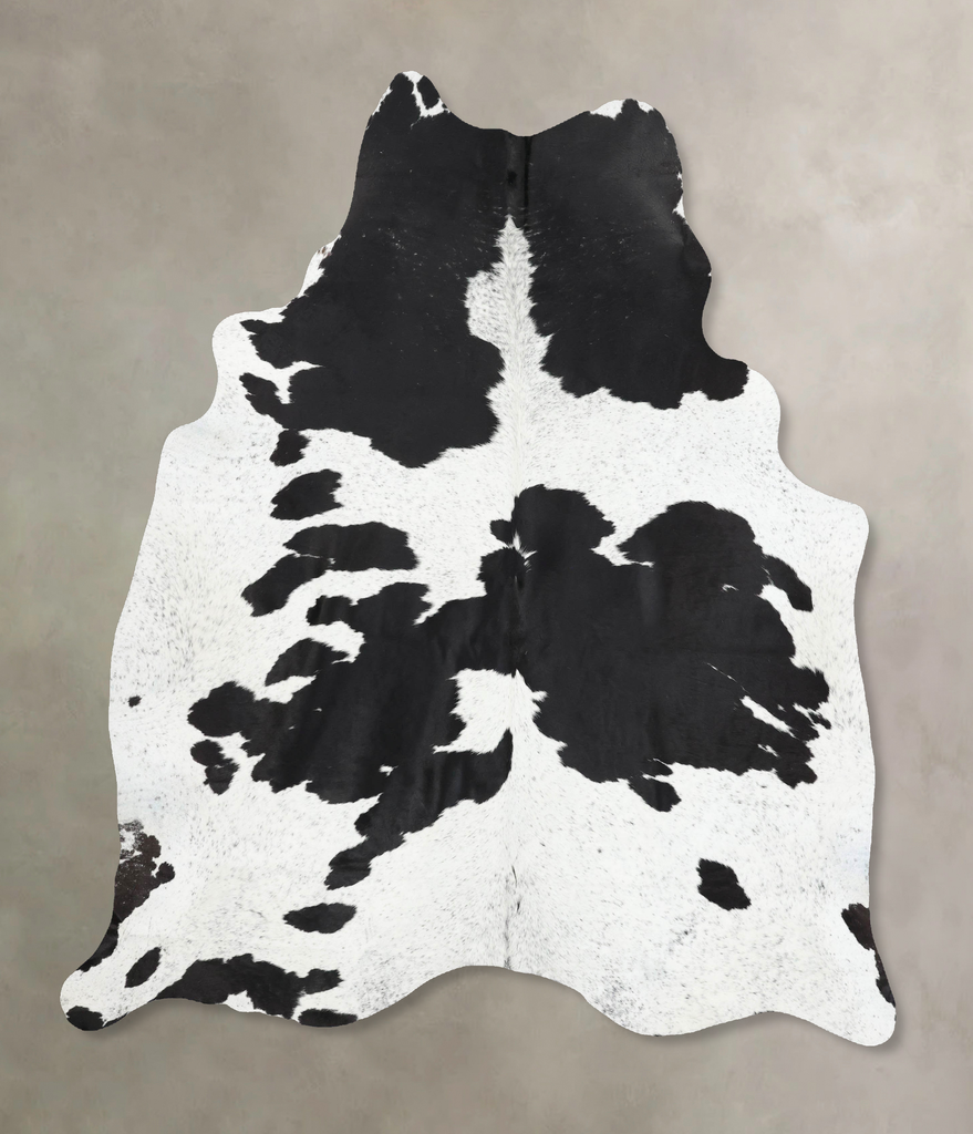 Black and White XX-Large Brazilian Cowhide Rug 7'11"H x 6'6"W #B13893 by Hudson Hides