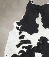 Black and White XX-Large Brazilian Cowhide Rug 7'11"H x 6'6"W #B13893 by Hudson Hides