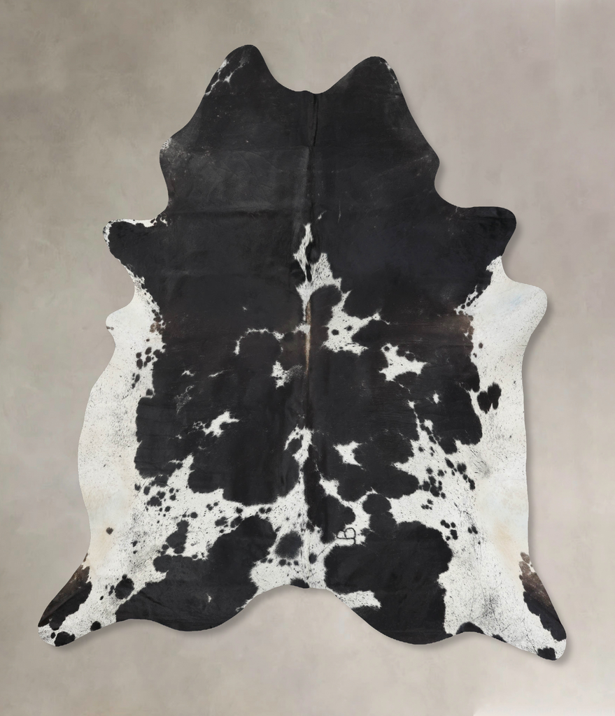 Black and White XX-Large Brazilian Cowhide Rug 9'0"H x 7'4"W #B13894 by Hudson Hides