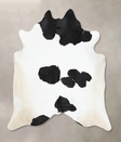 Black and White XX-Large Brazilian Cowhide Rug 8'5"H x 7'8"W #B13895 by Hudson Hides