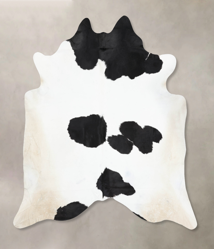 Black and White XX-Large Brazilian Cowhide Rug 8'5"H x 7'8"W #B13895 by Hudson Hides
