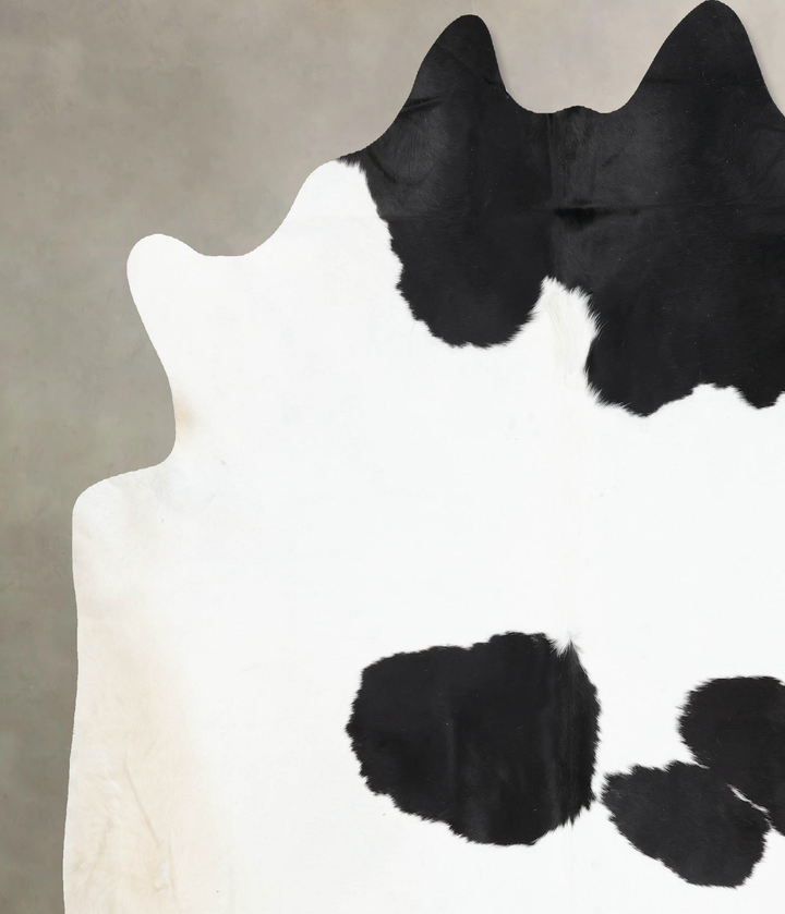 Black and White XX-Large Brazilian Cowhide Rug 8'5"H x 7'8"W #B13895 by Hudson Hides