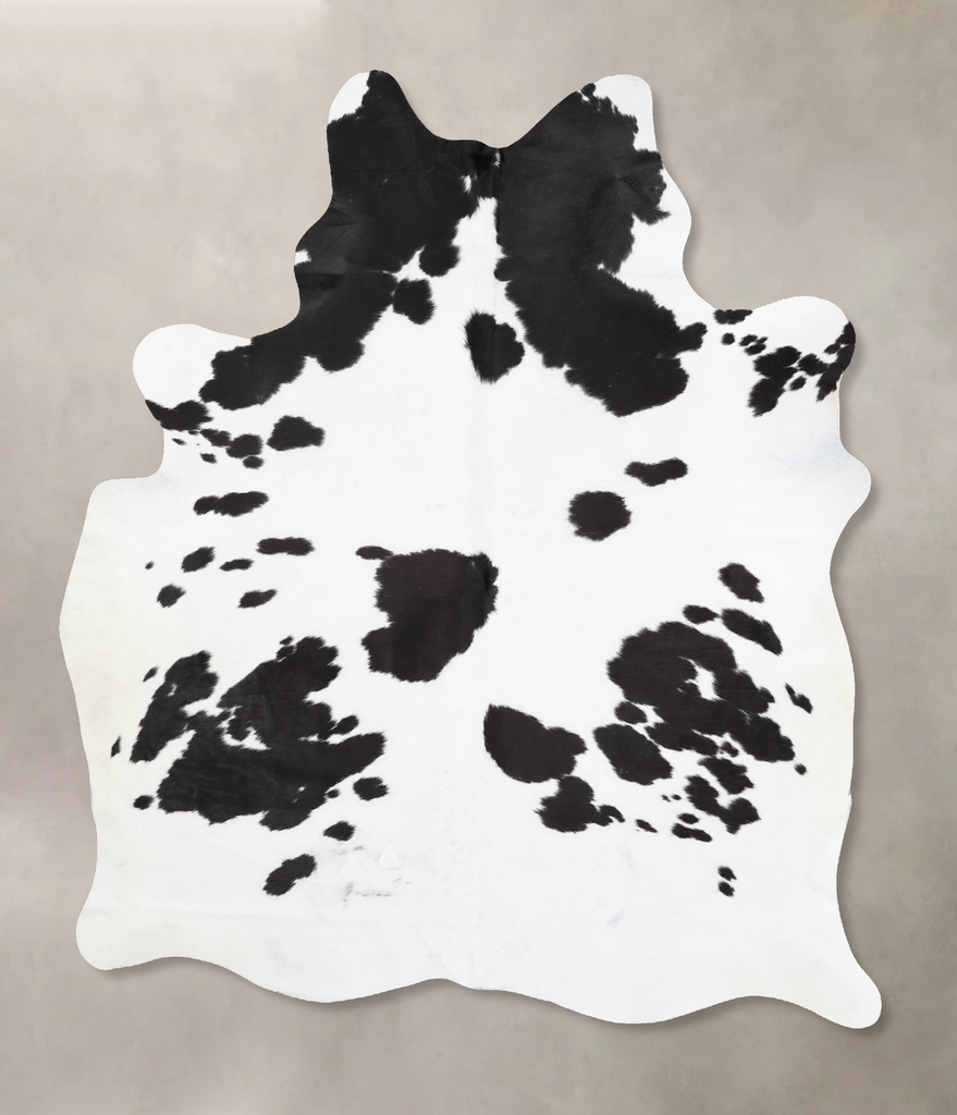 Black and White XX-Large Brazilian Cowhide Rug 8'2"H x 6'2"W #B13896 by Hudson Hides